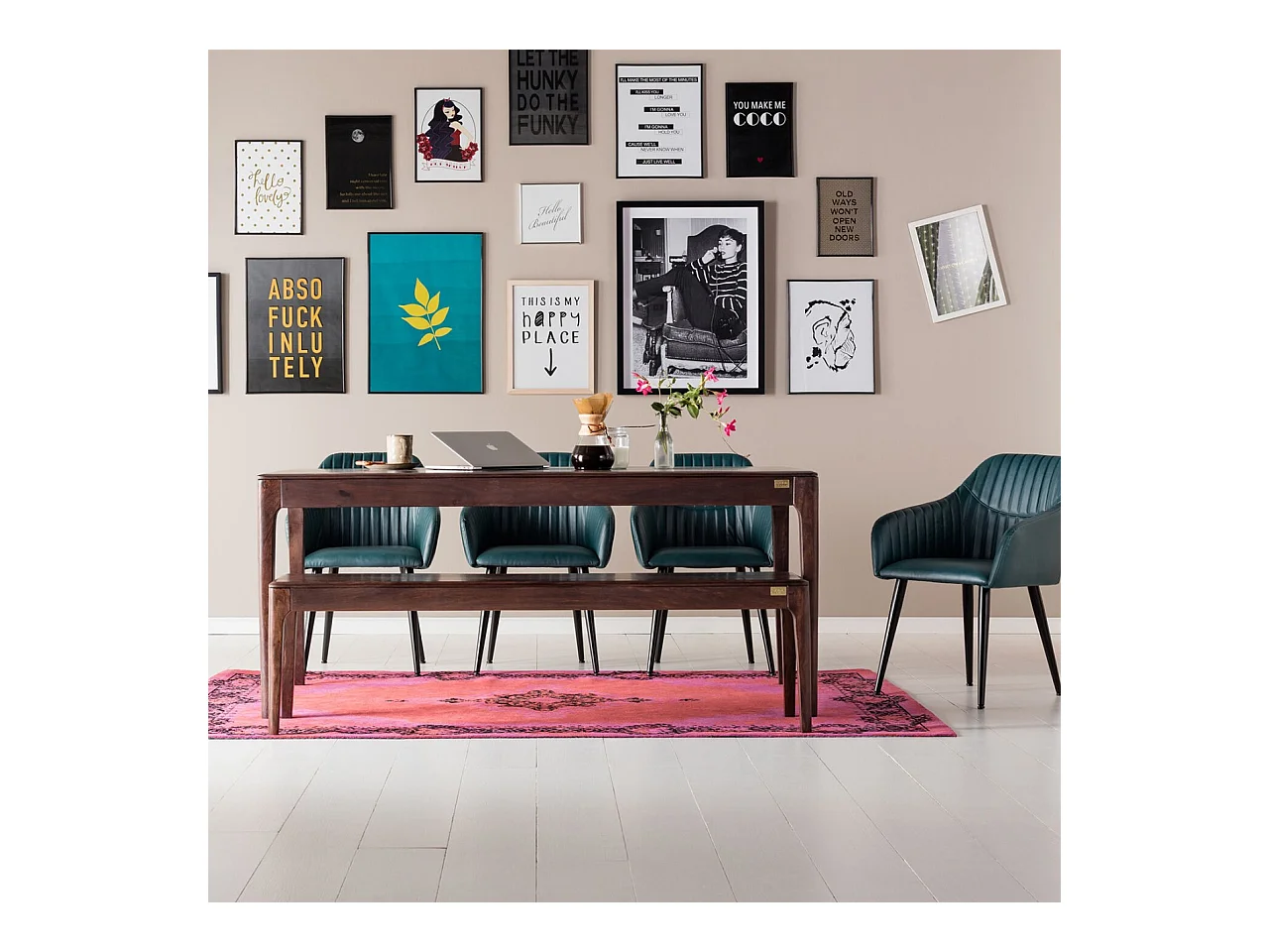 Table Brooklyn walnut 90x175cm