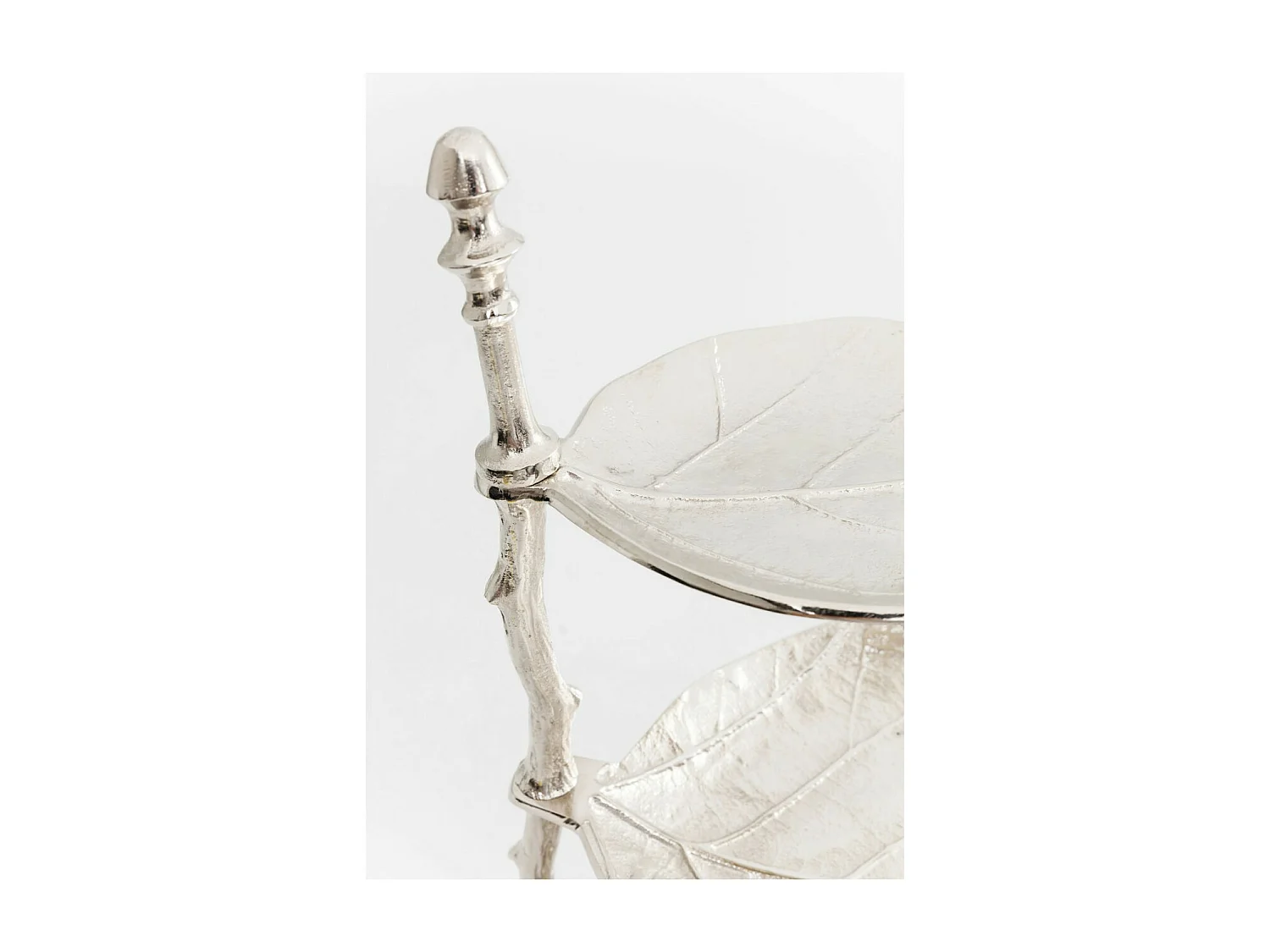 Alzata decorativa Leaf argento