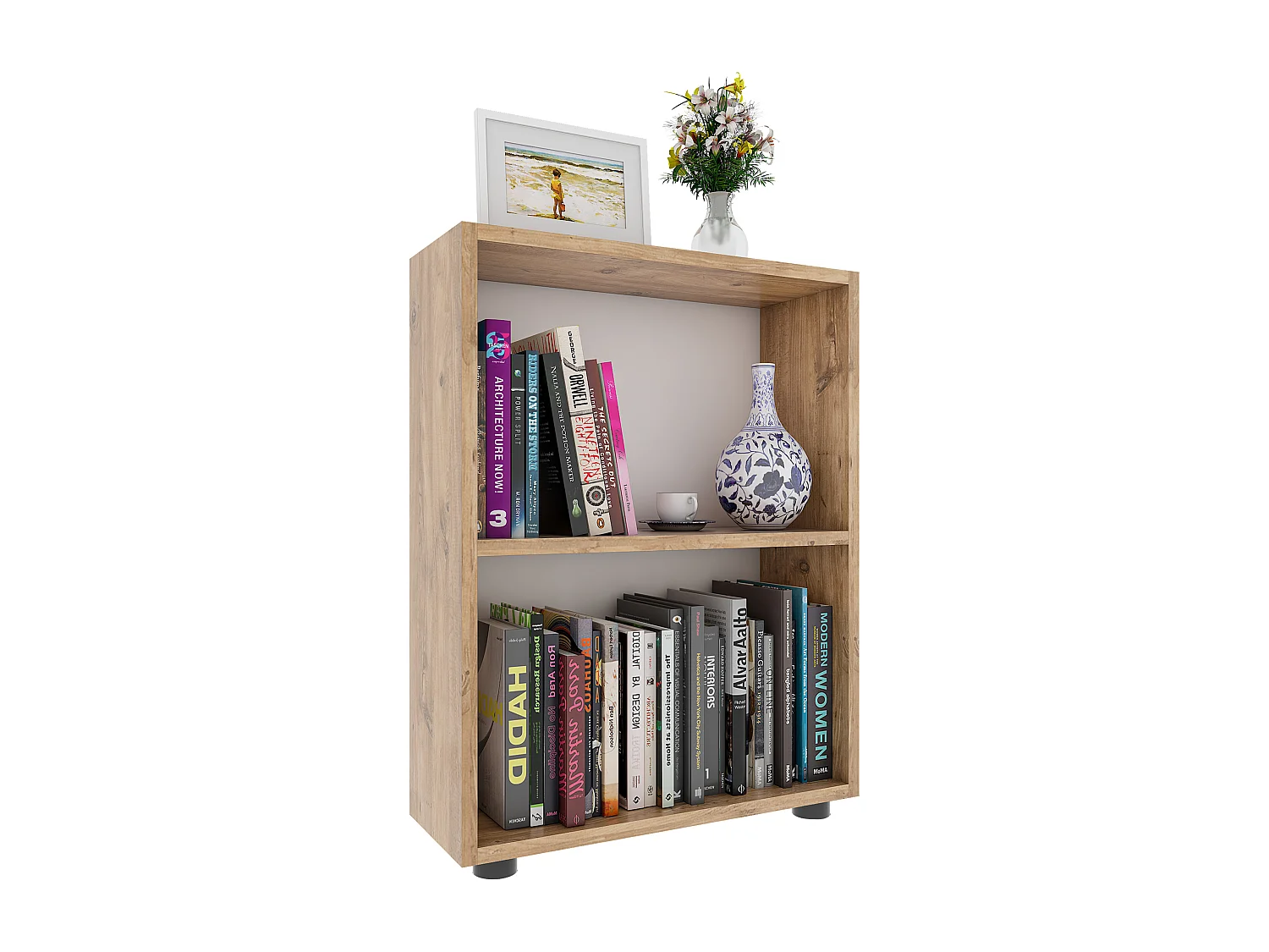 Estantería y librería de oficina Bulas Roble de miel 72 x 55 x P. 20