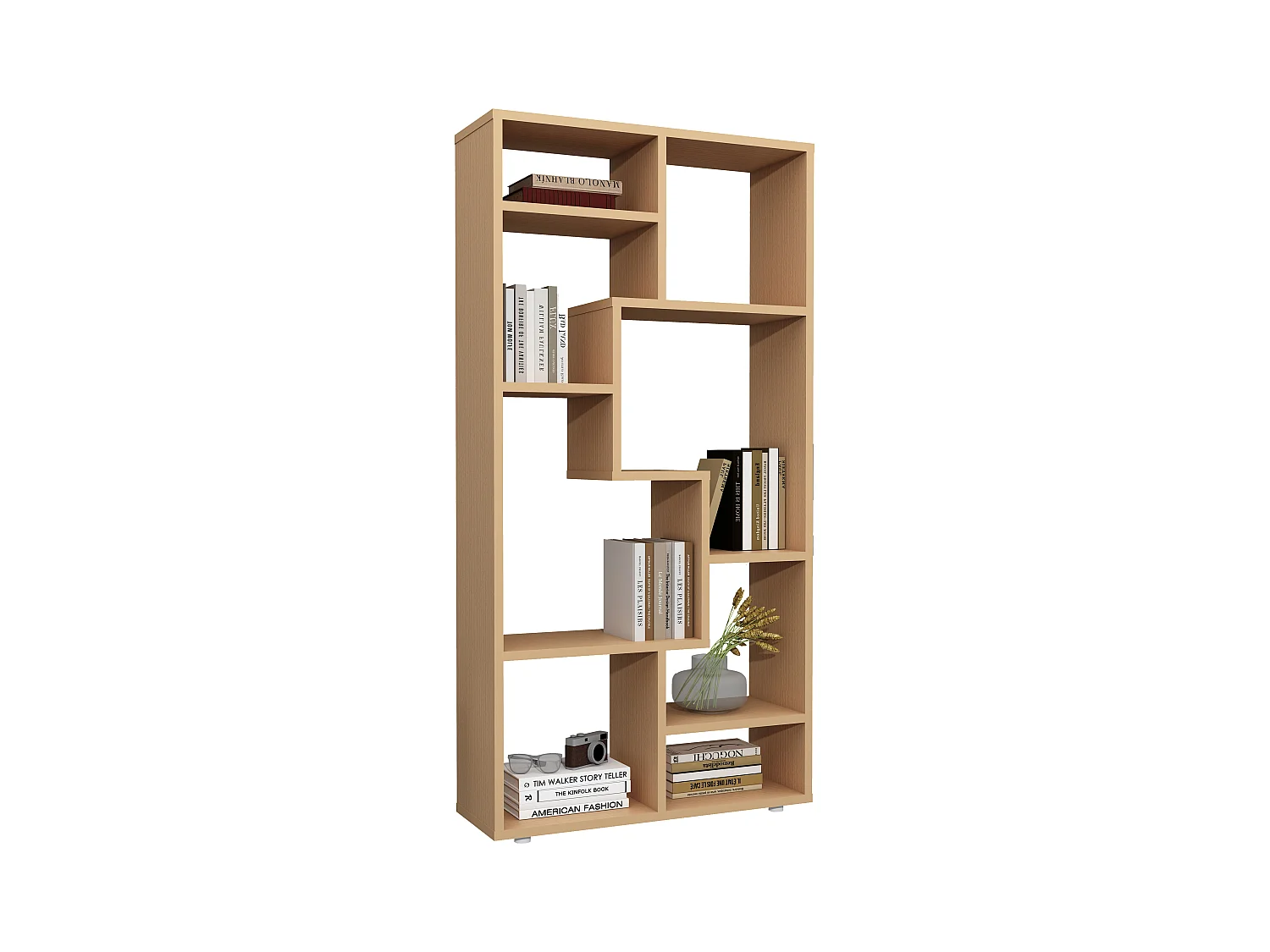 Holz Stand Regal Raumteiler Bücherregal Lanisa M