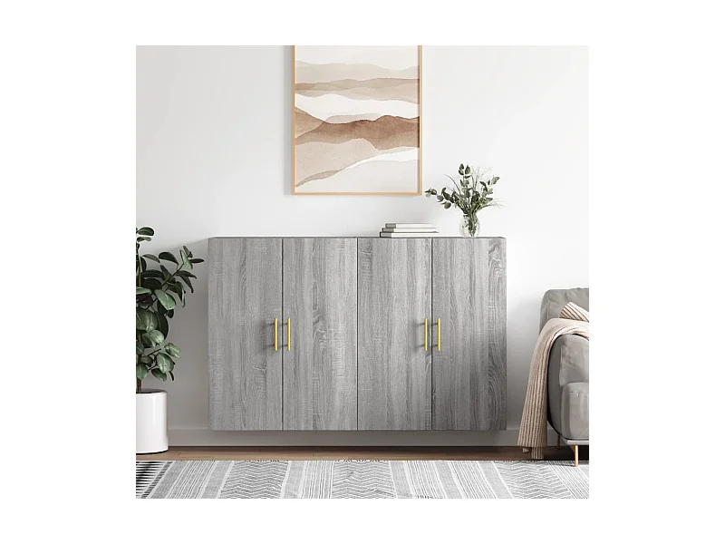 2 pcs Armoires murales sogris 69,5x34x90 cm OIU27459