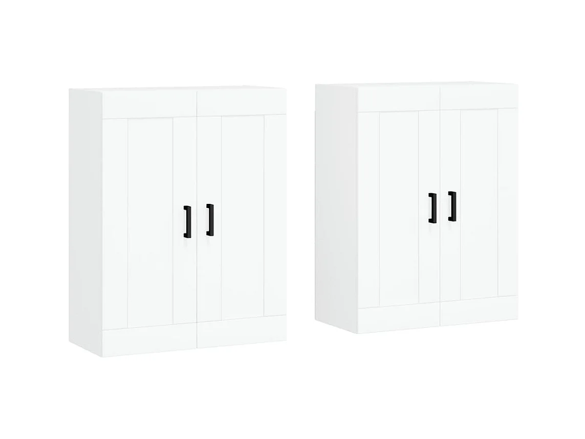 Armarios de pared 2 uds madera de ingeniería blanco ES665797