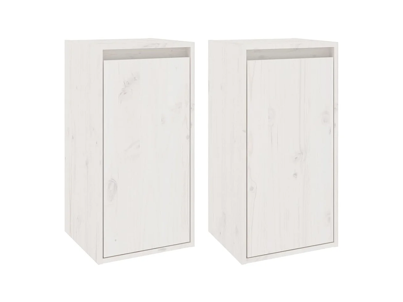 Armario de pared 2 uds madera maciza de pino blanco 30x30x60 cm ES890339