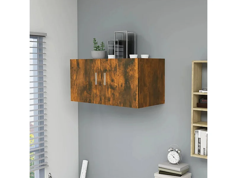 Armario de pared madera de ingeniería roble ahumado 80x39x40 cm ES253403