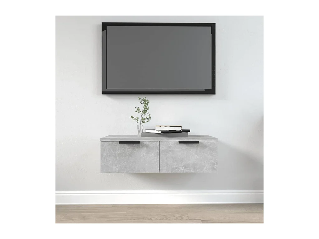 Armoire murale Gris béton 68x30x20 cm Bois d'ingénierie OLA9723