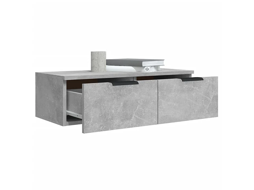 Armoire murale Gris béton 68x30x20 cm Bois d'ingénierie OLA9723