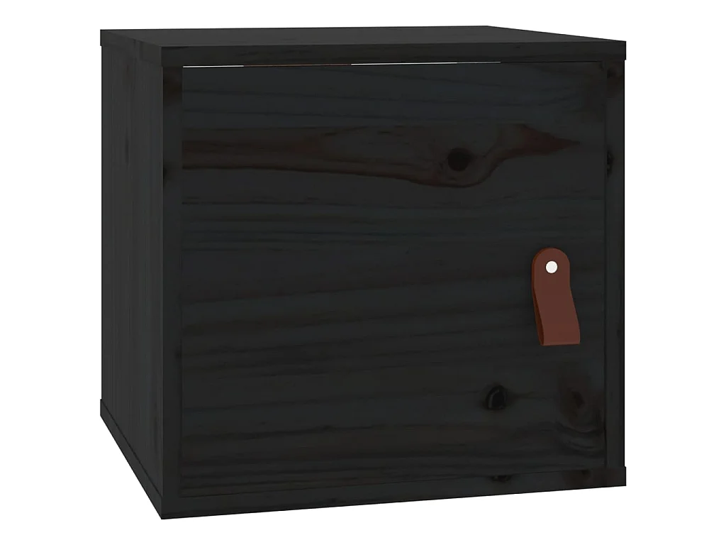 Armoire murale Noir 31,5x30x30 cm Bois de pin massif OLA2951