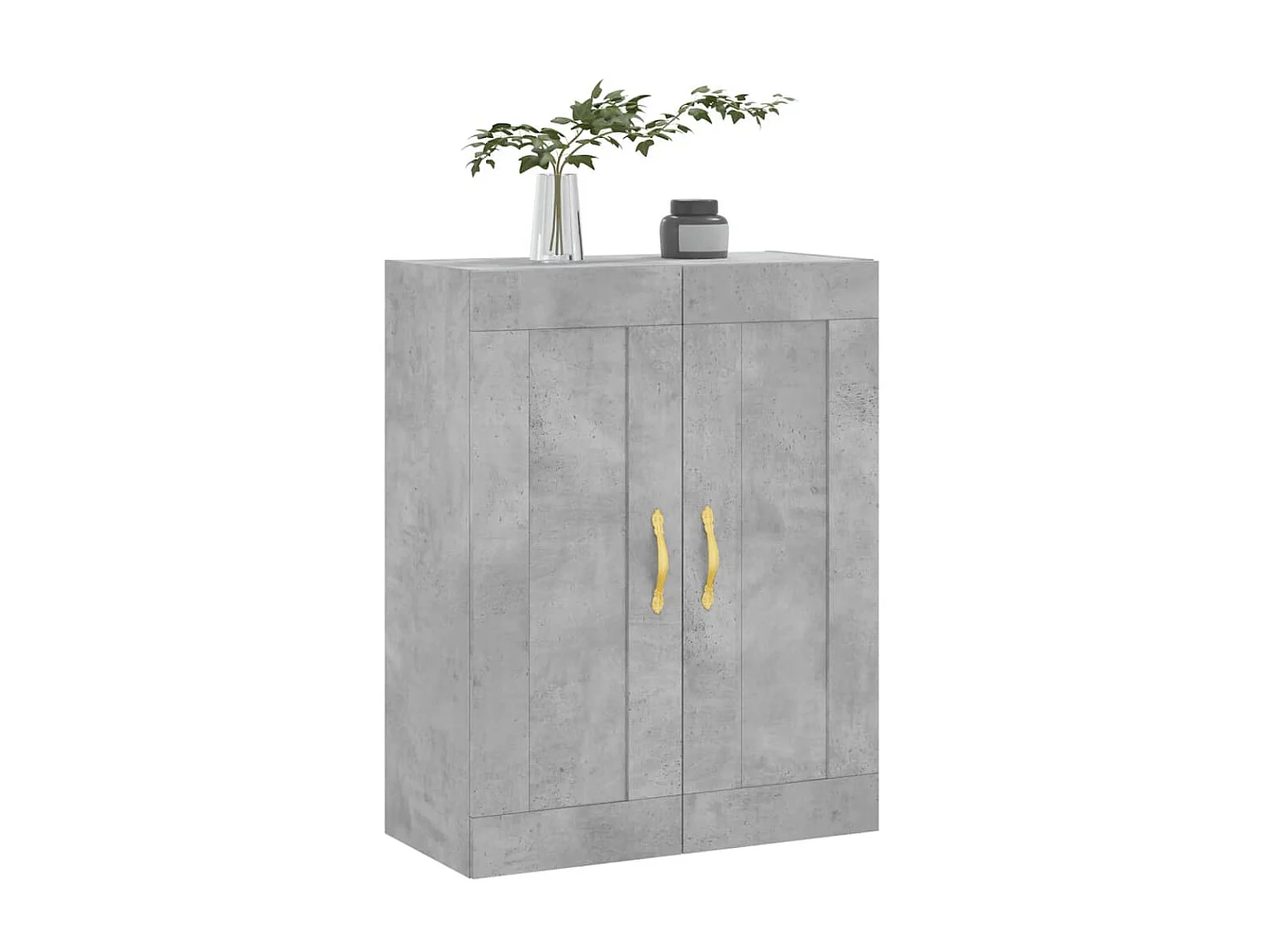 Armoire murale gris béton 69,5x34x90 cm bois d'ingénierie QWE91566
