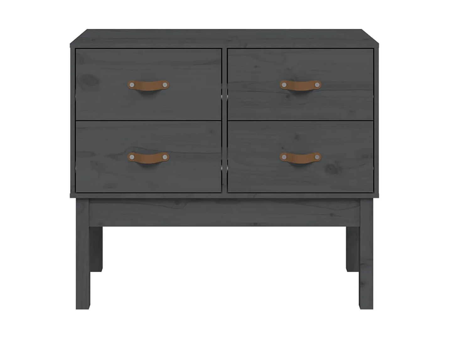 Mesa consola 90x40x78 cm madeira de pinho maciça cinza PT952850