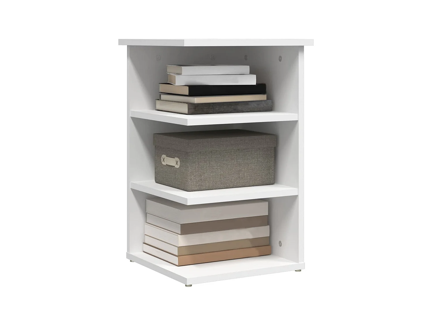 Armario auxiliar de madera contrachapada blanco 35x35x55 cm ES659404