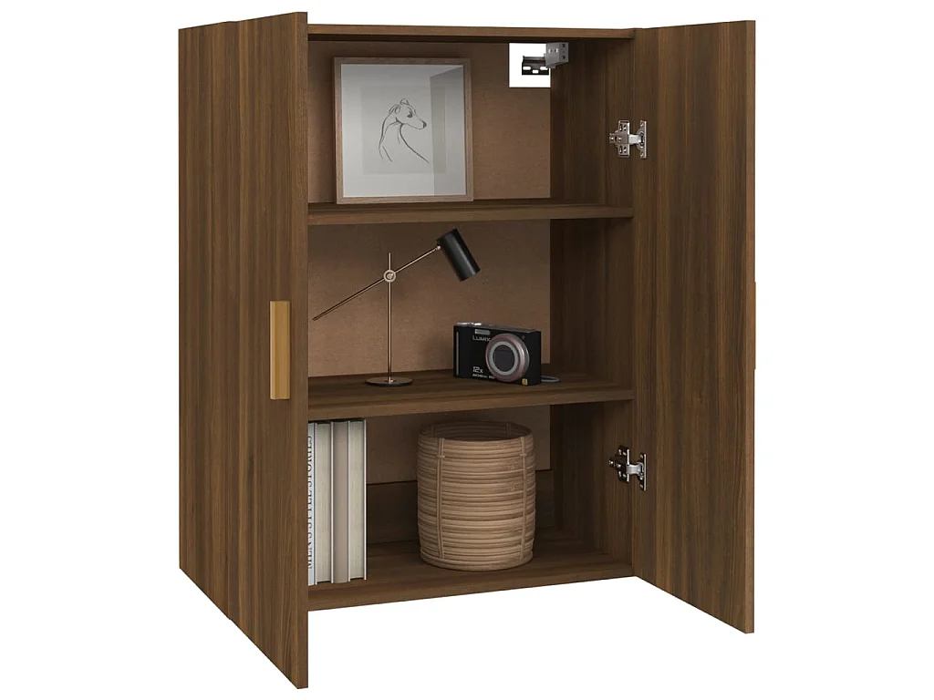 Armário de parede suspenso 69,5x34x90 cm carvalho castanho PT370135
