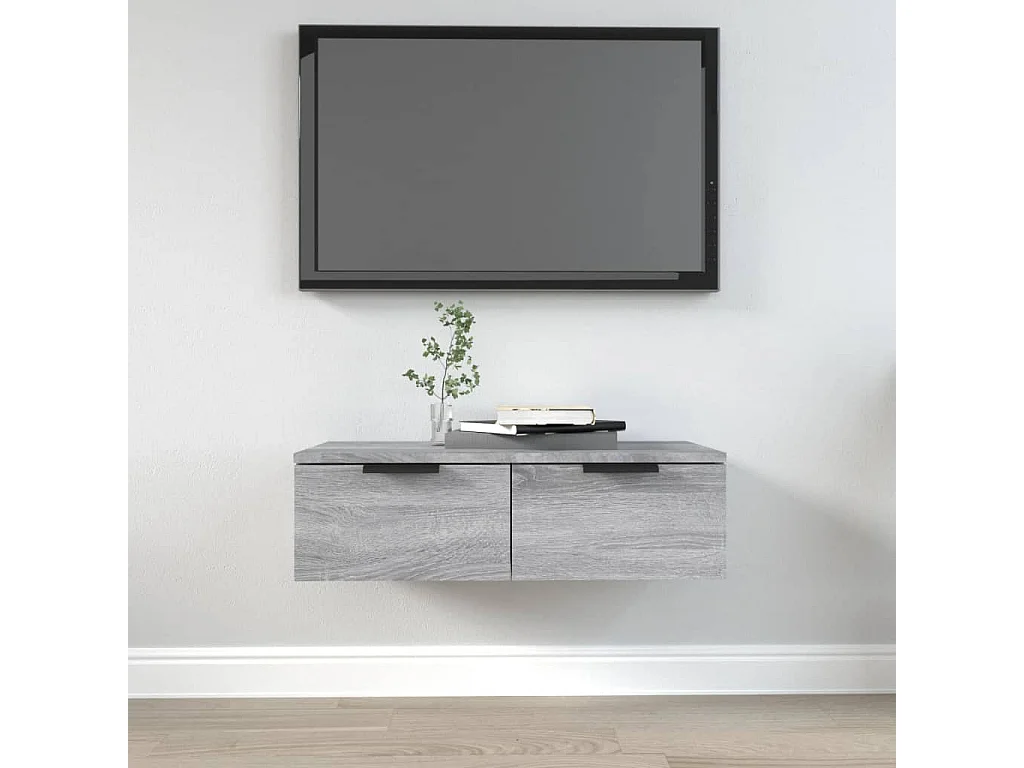 Armoire murale Sonoma gris 68x30x20 cm Bois d'ingénierie OLA9957