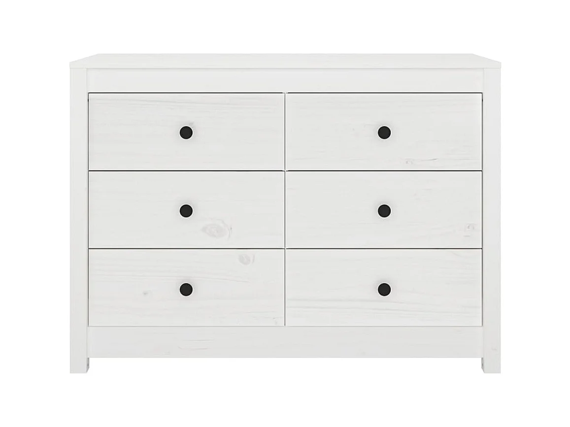 Armário de apoio 100x40x72 cm pinho maciço branco PT430834