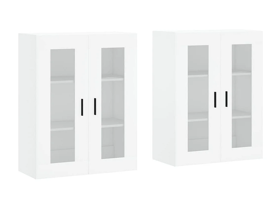 Móveis de parede 2 pcs derivados de madeira branco PT706093