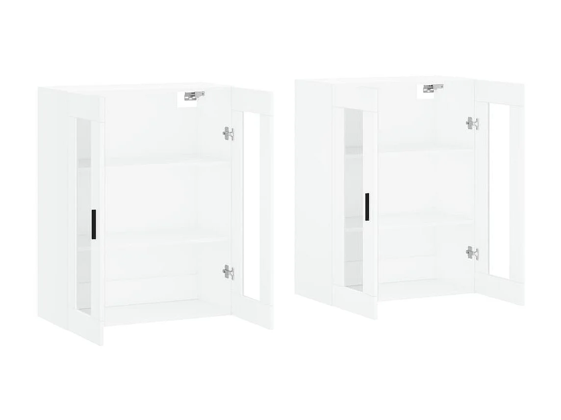 Móveis de parede 2 pcs derivados de madeira branco PT706093