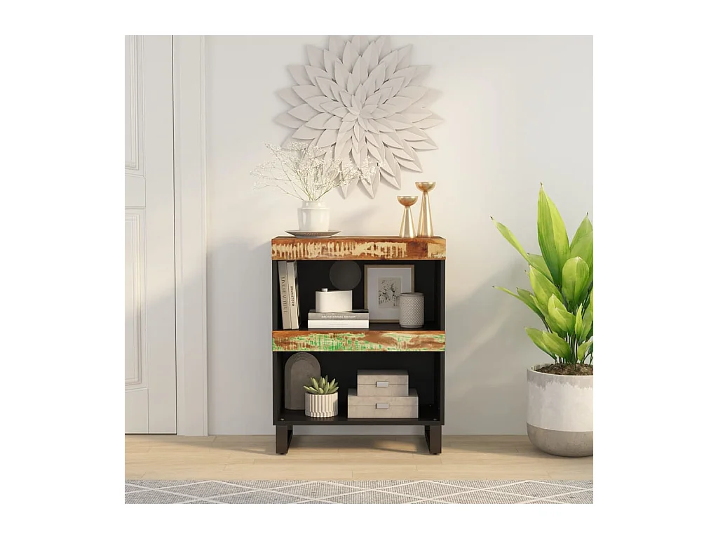 Armario auxiliar madera maciza reciclada 60x33x75 cm ES728257