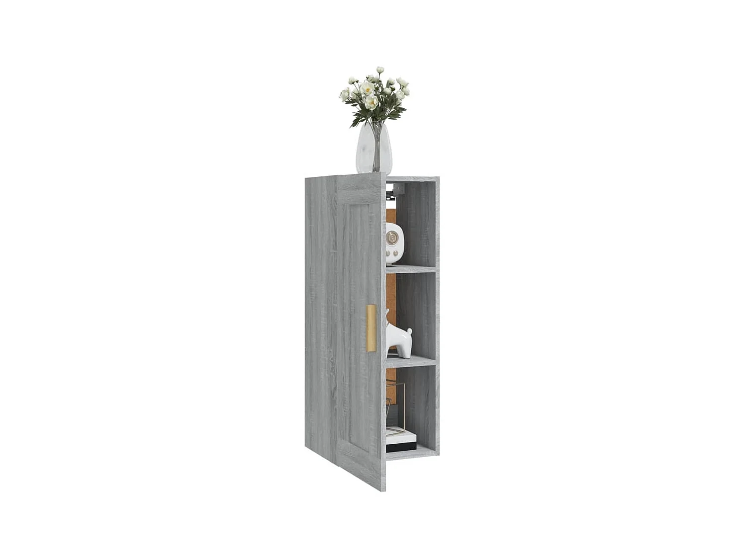Wandschrank,Wandhängeschrank Grau Sonoma 35x34x90 cm Holzwerkstoff -gkd509942