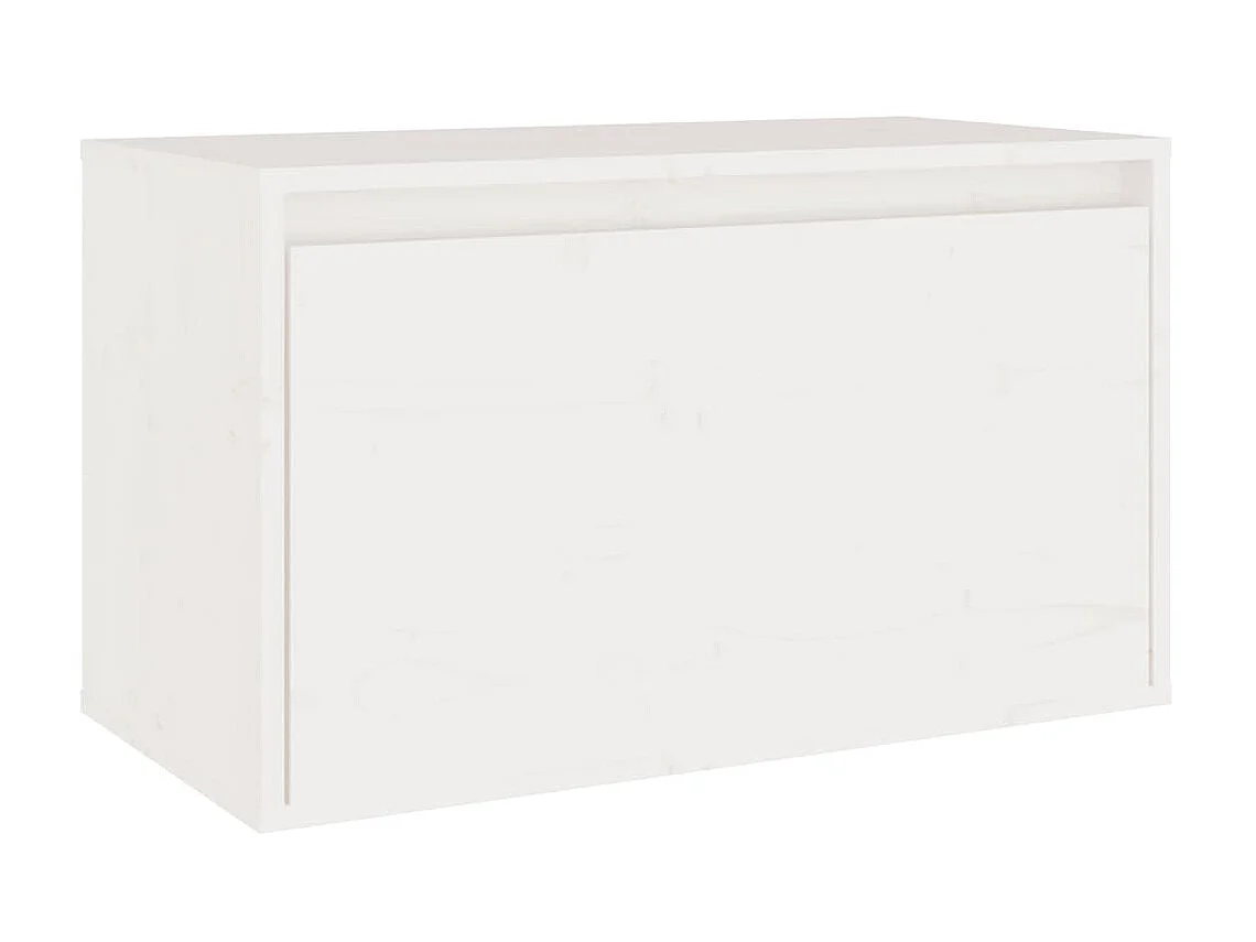 Armario de pared madera maciza de pino blanco 60x30x35 cm ES904815