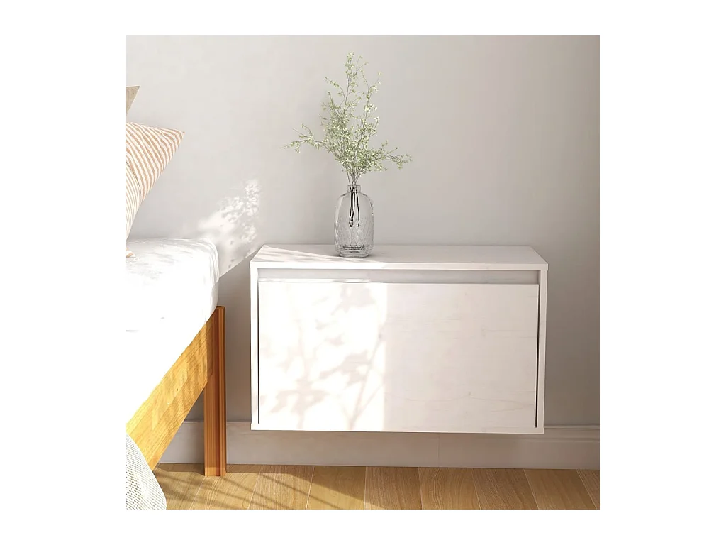 Armoire murale Blanc 60x30x35 cm Bois de pin massif OLA5648