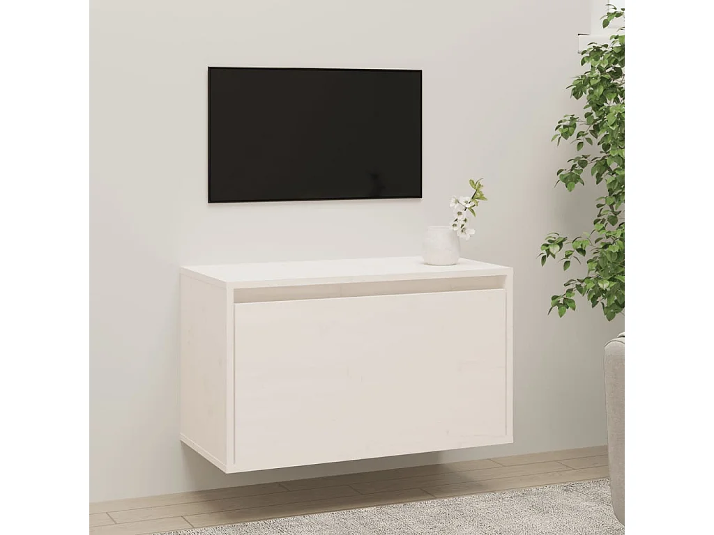 Armoire murale Blanc 60x30x35 cm Bois de pin massif OLA5648