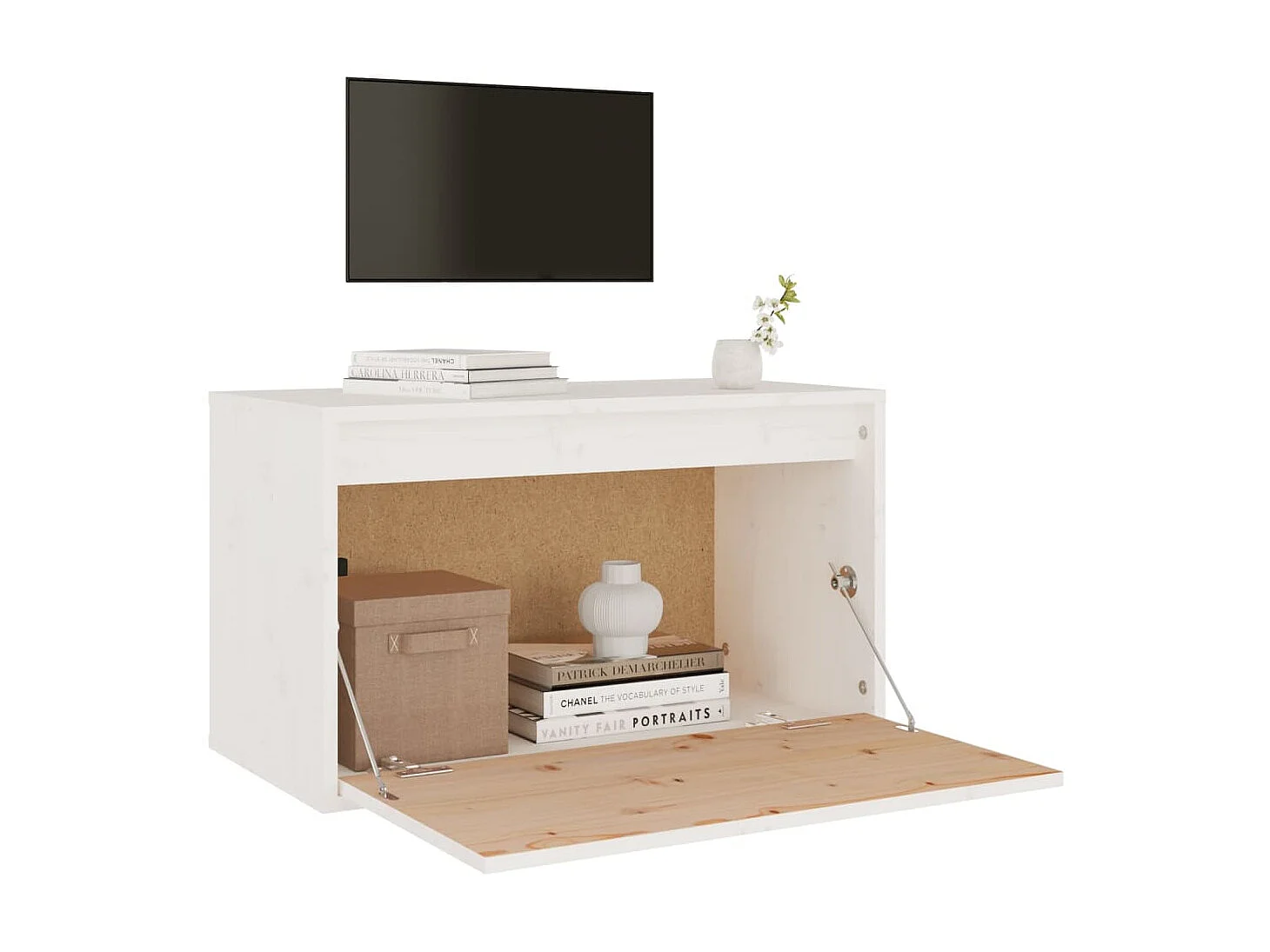 Armoire murale Blanc 60x30x35 cm Bois de pin massif OLA5648