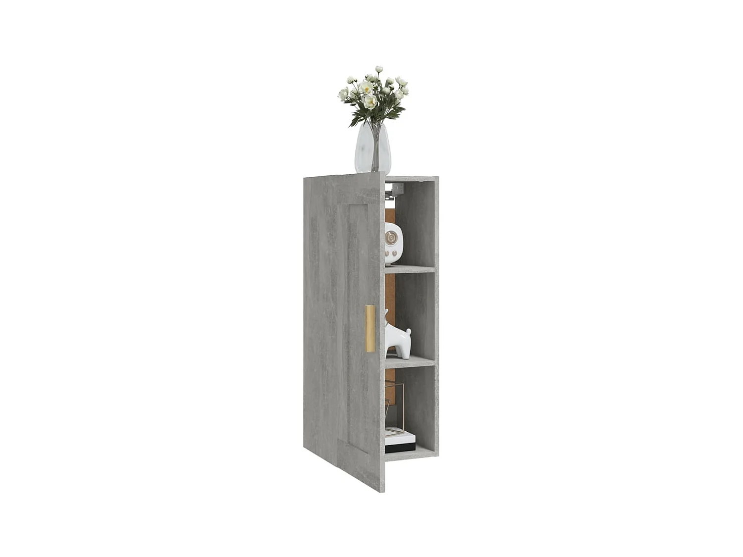 Armario de pared madera de ingeniería gris hormigón 35x34x90 cm ES705451