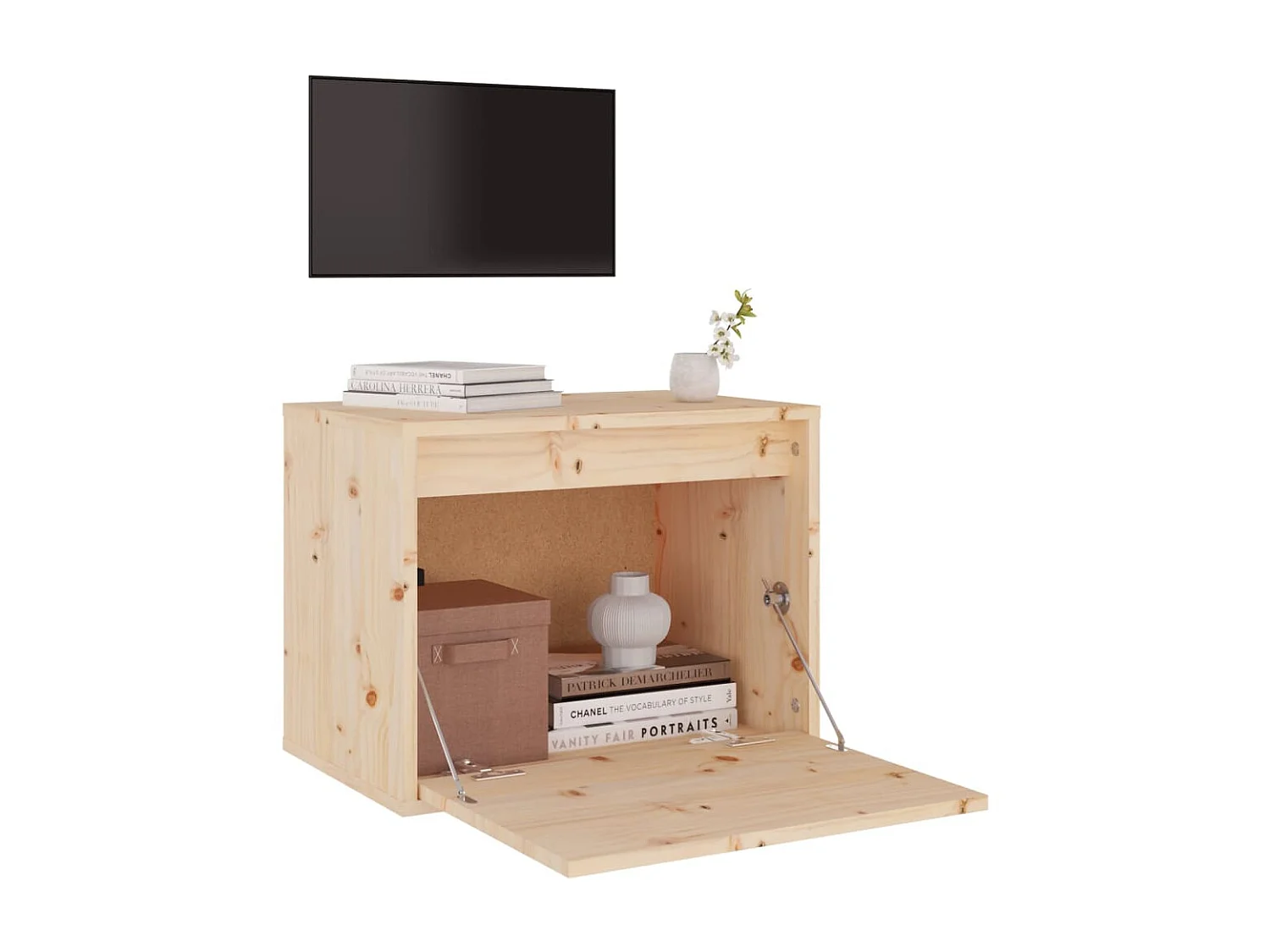 Wandschrank,Wandhängeschrank 45x30x35 cm Massivholz Kiefer -gkd749925