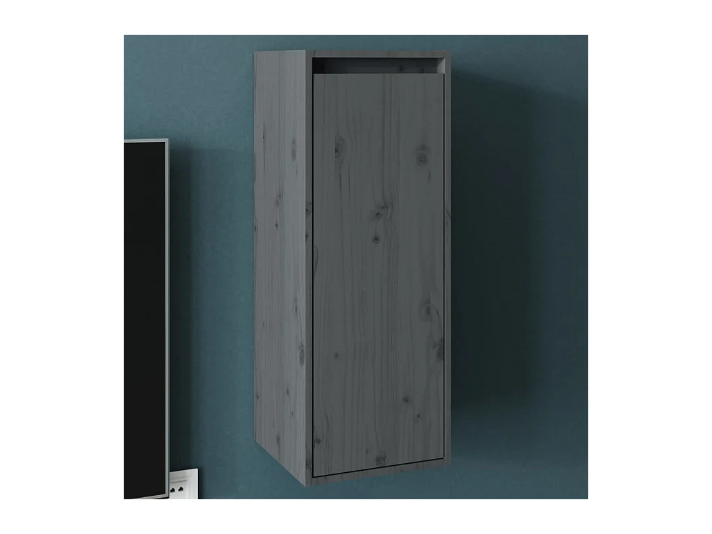 Armoire murale Gris 30x30x80 cm Bois de pin massif OLA4512