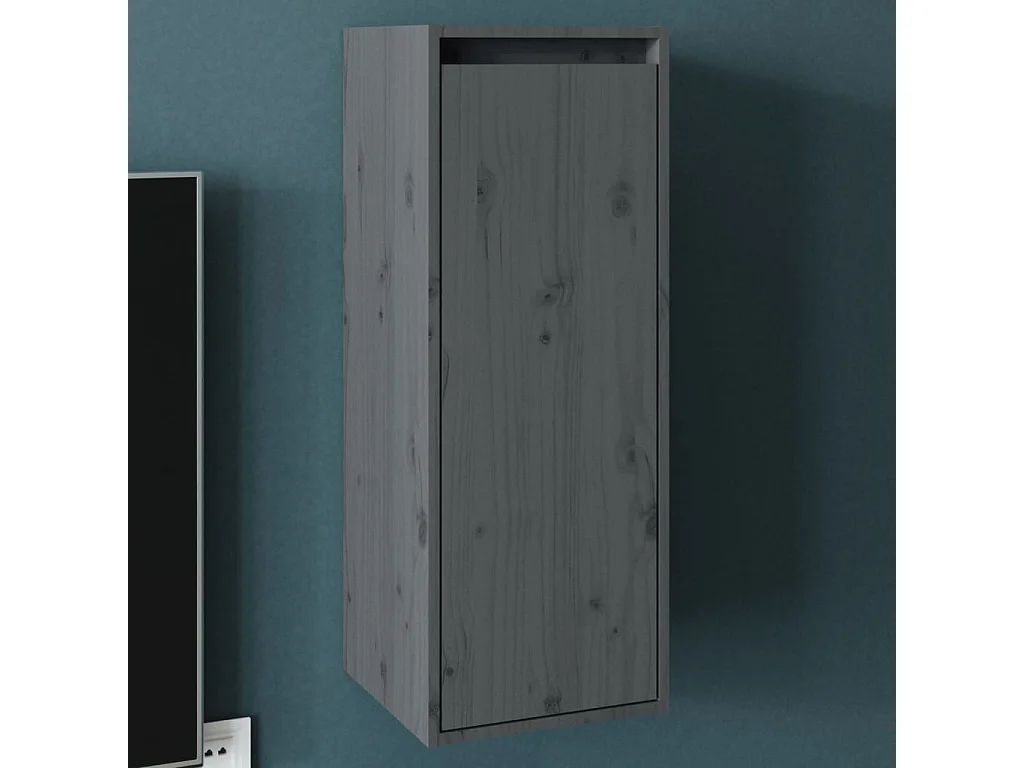 Armoire murale Gris 30x30x80 cm Bois de pin massif OLA4512
