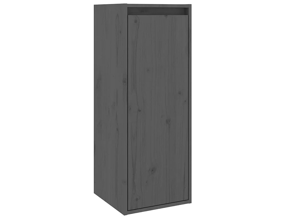 Armoire murale Gris 30x30x80 cm Bois de pin massif OLA4512