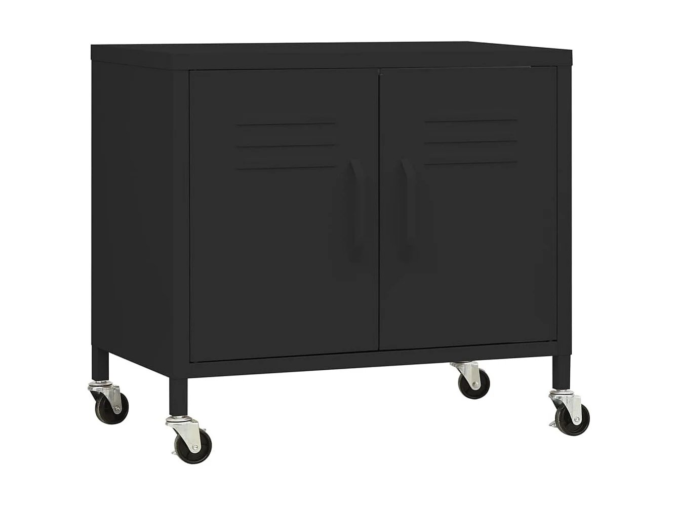 Armário de arrumação aço 60x35x56 cm preto PT740471