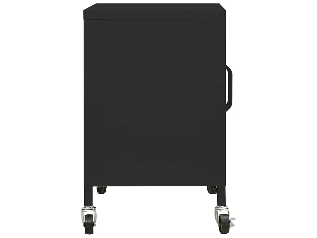 Armário de arrumação aço 60x35x56 cm preto PT740471