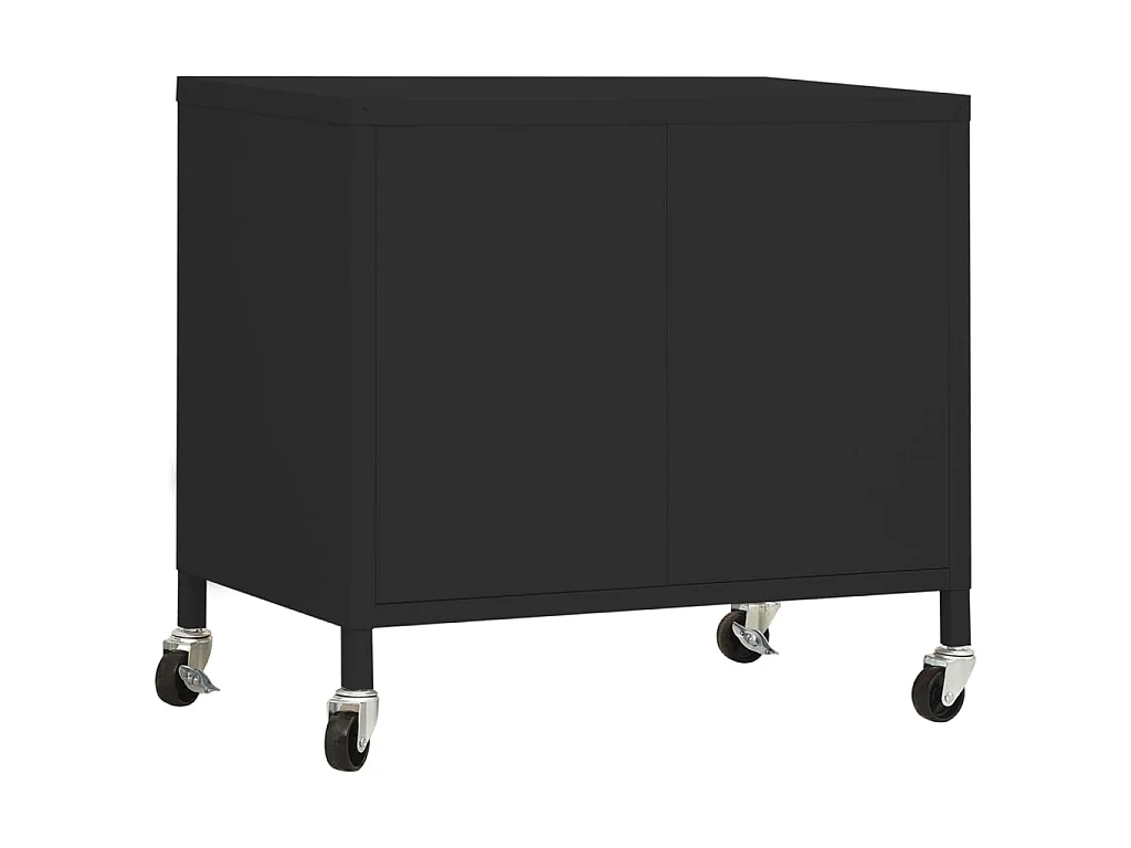 Armário de arrumação aço 60x35x56 cm preto PT740471