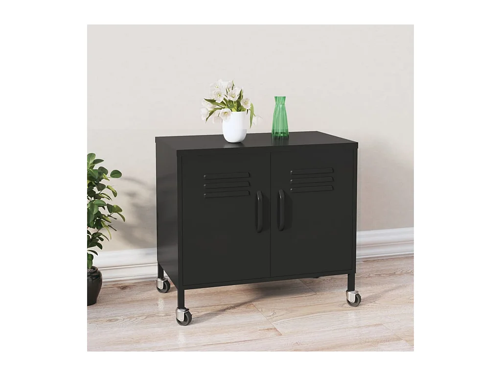 Armoire de rangement Noir 60x35x56 cm Acier SBC2419