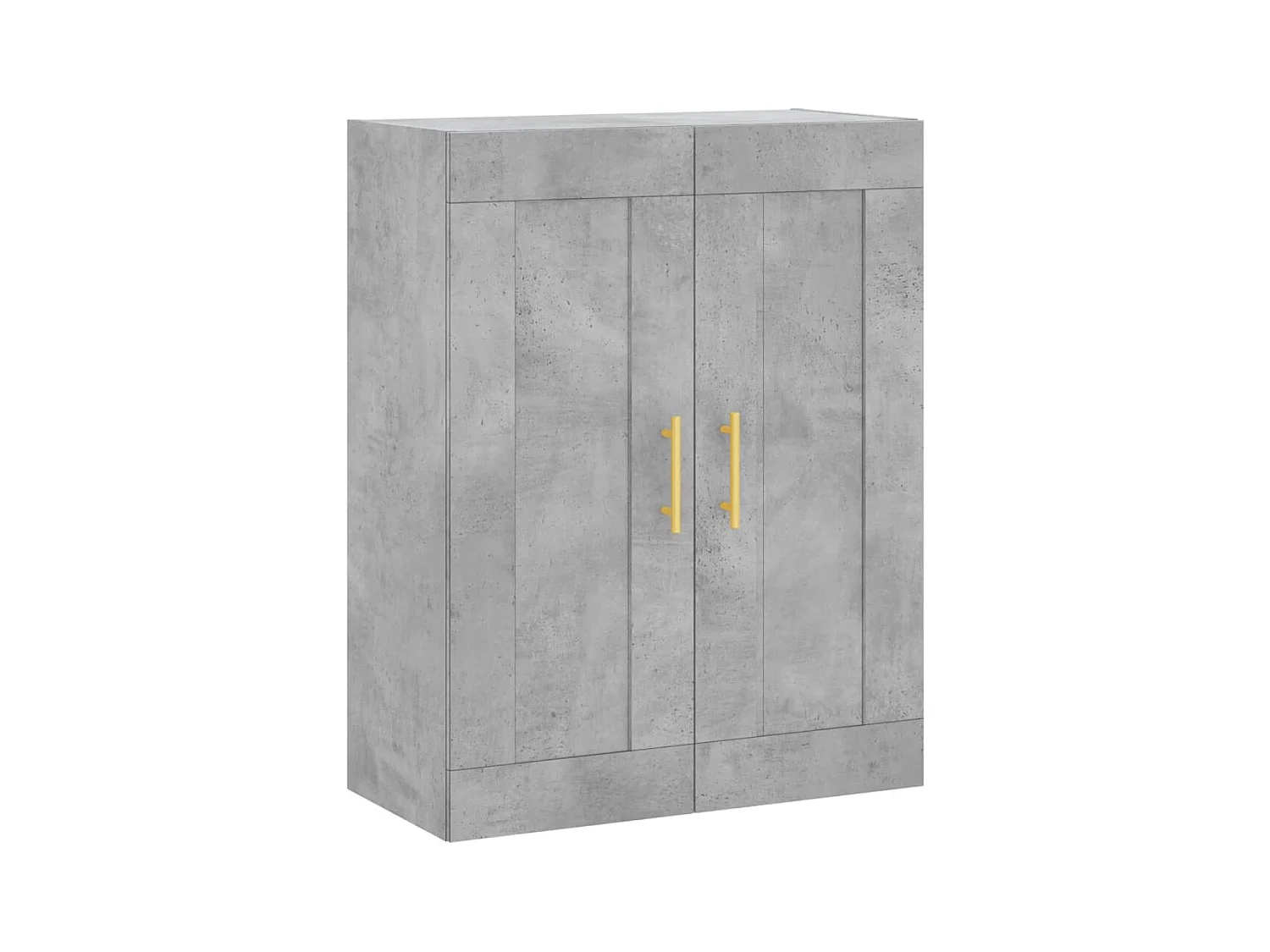 lot de 2 Armoires murales gris béton bois d'ingénierie QWE62065