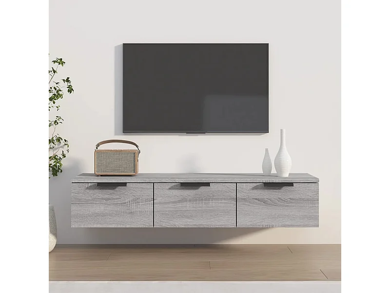 Armoire murale Sonoma gris 102x30x20 cm Bois d'ingénierie OLA3566