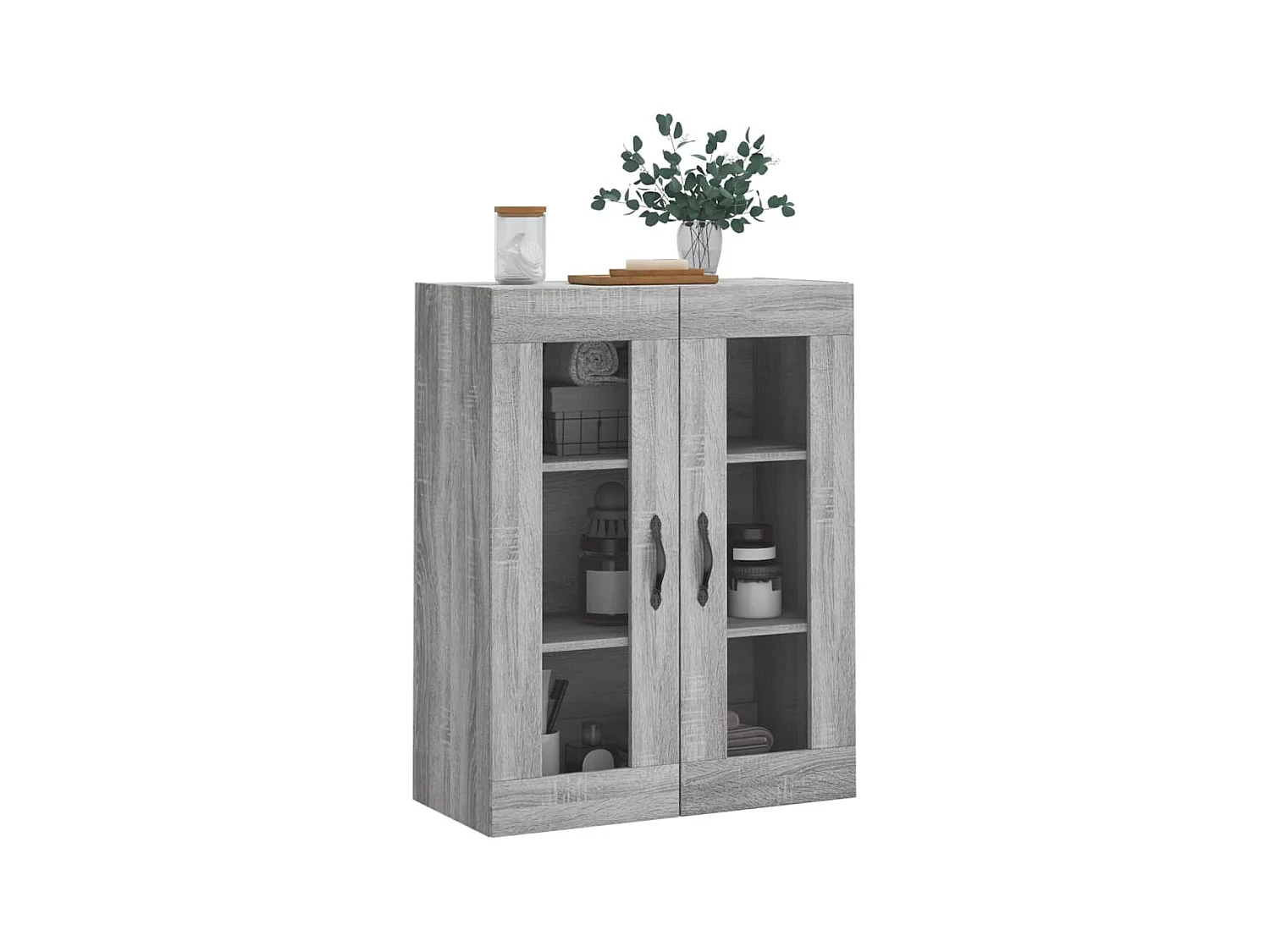 Armoire murale sonoma gris 69,5x34x90 cm bois d'ingénierie QWE55374