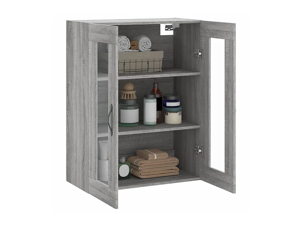 Armoire murale sonoma gris 69,5x34x90 cm bois d'ingénierie QWE55374