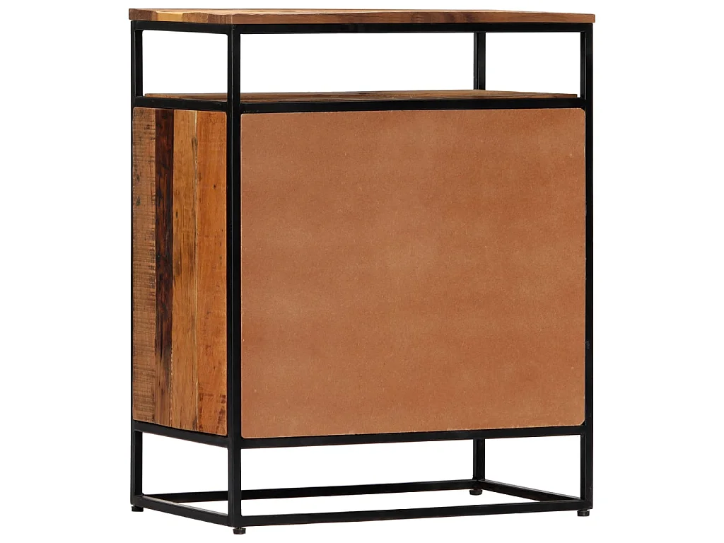 Aparador de madera maciza reciclada y acero 60x35x76 cm ES414352