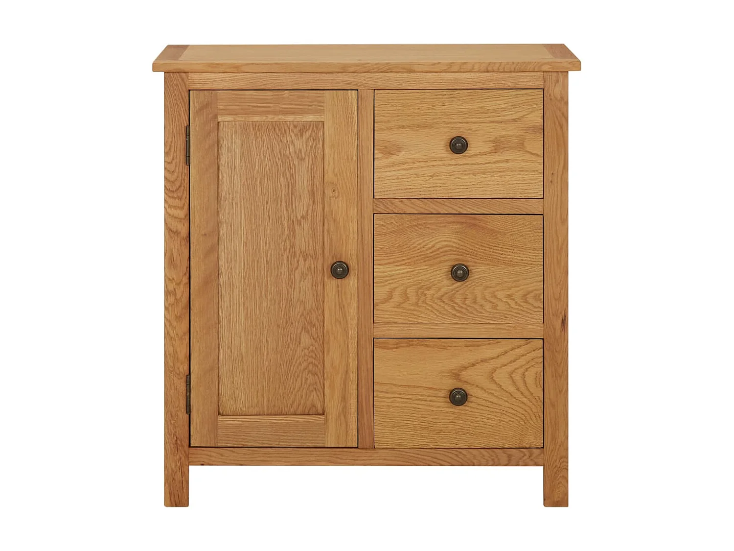 Aparador de madera maciza de roble 70x35x75 cm ES263111