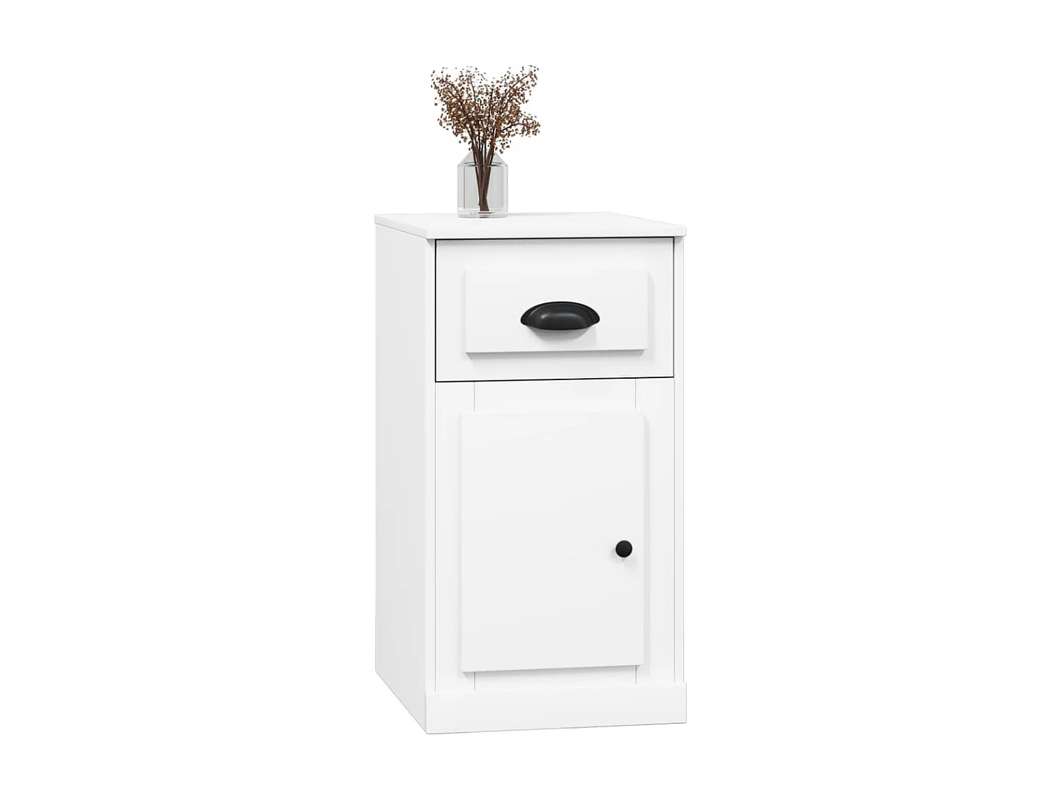 Armoire latérale avec tiroir blanc 40x50x75cm bois d'ingénierie SBC8910
