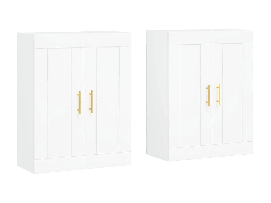 Móveis de parede 2 pcs derivados de madeira branco PT971287