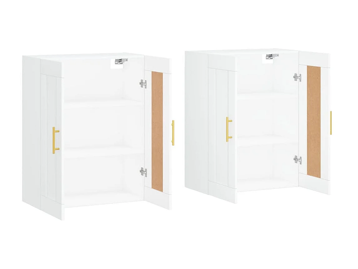 Móveis de parede 2 pcs derivados de madeira branco PT971287