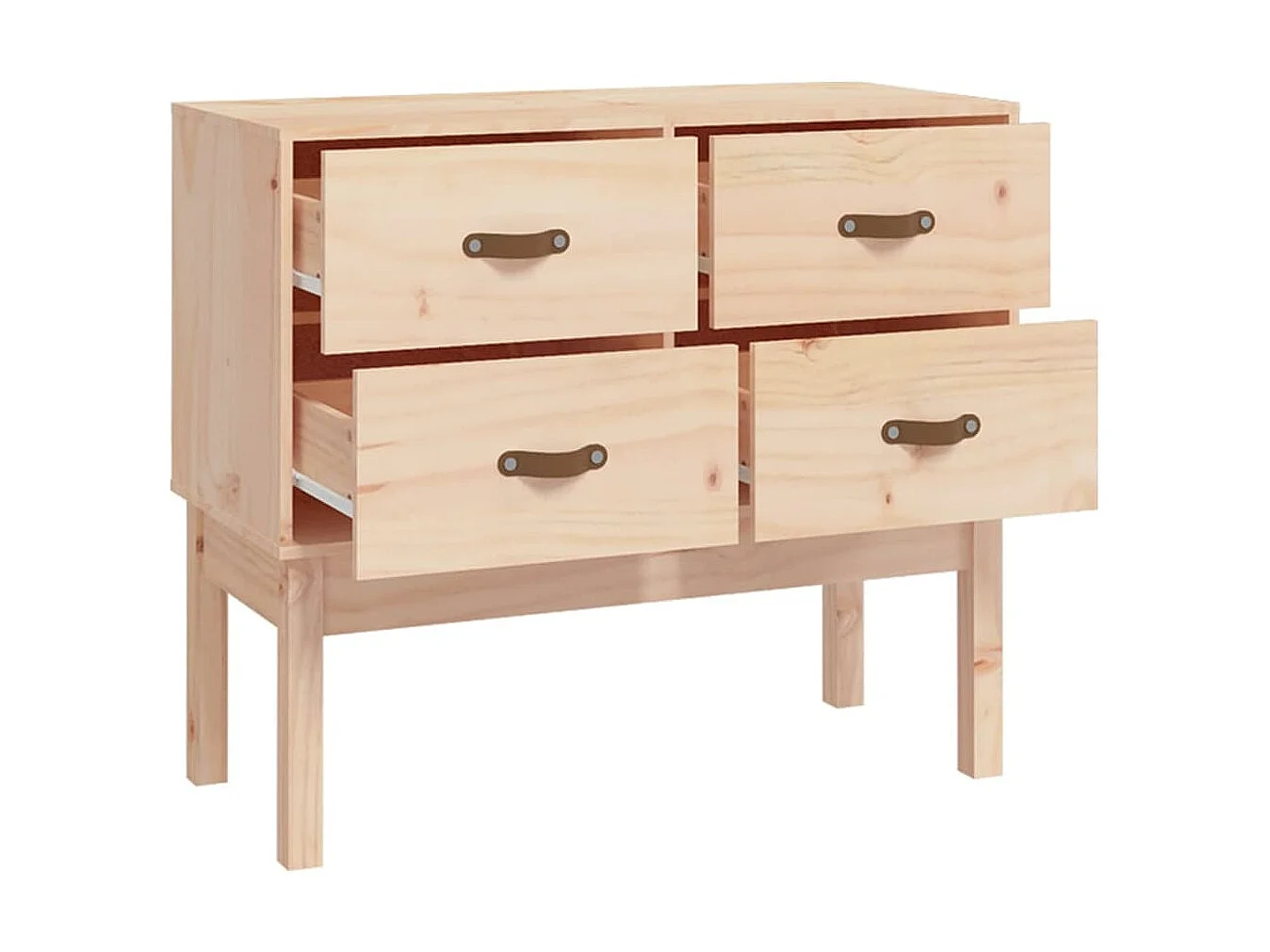 Mueble consola de madera maciza de pino 90x40x78 cm ES379927