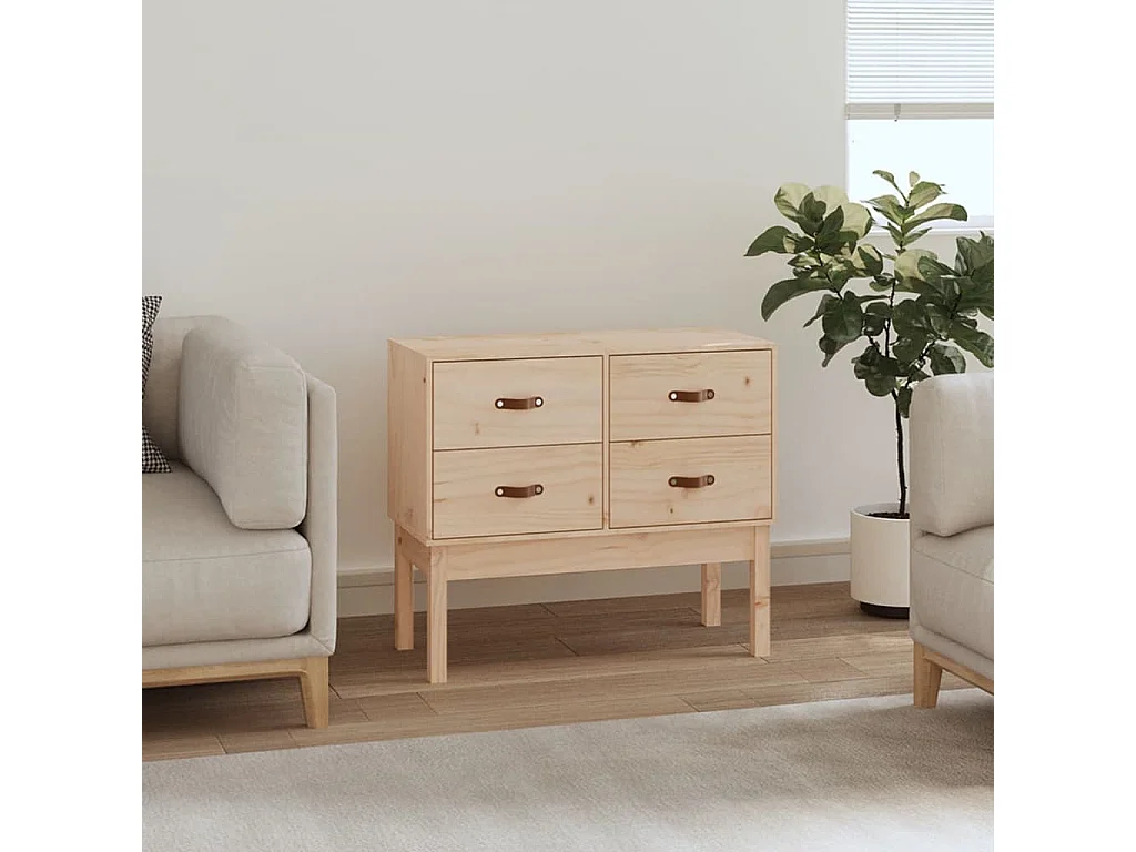 Mueble consola de madera maciza de pino 90x40x78 cm ES379927