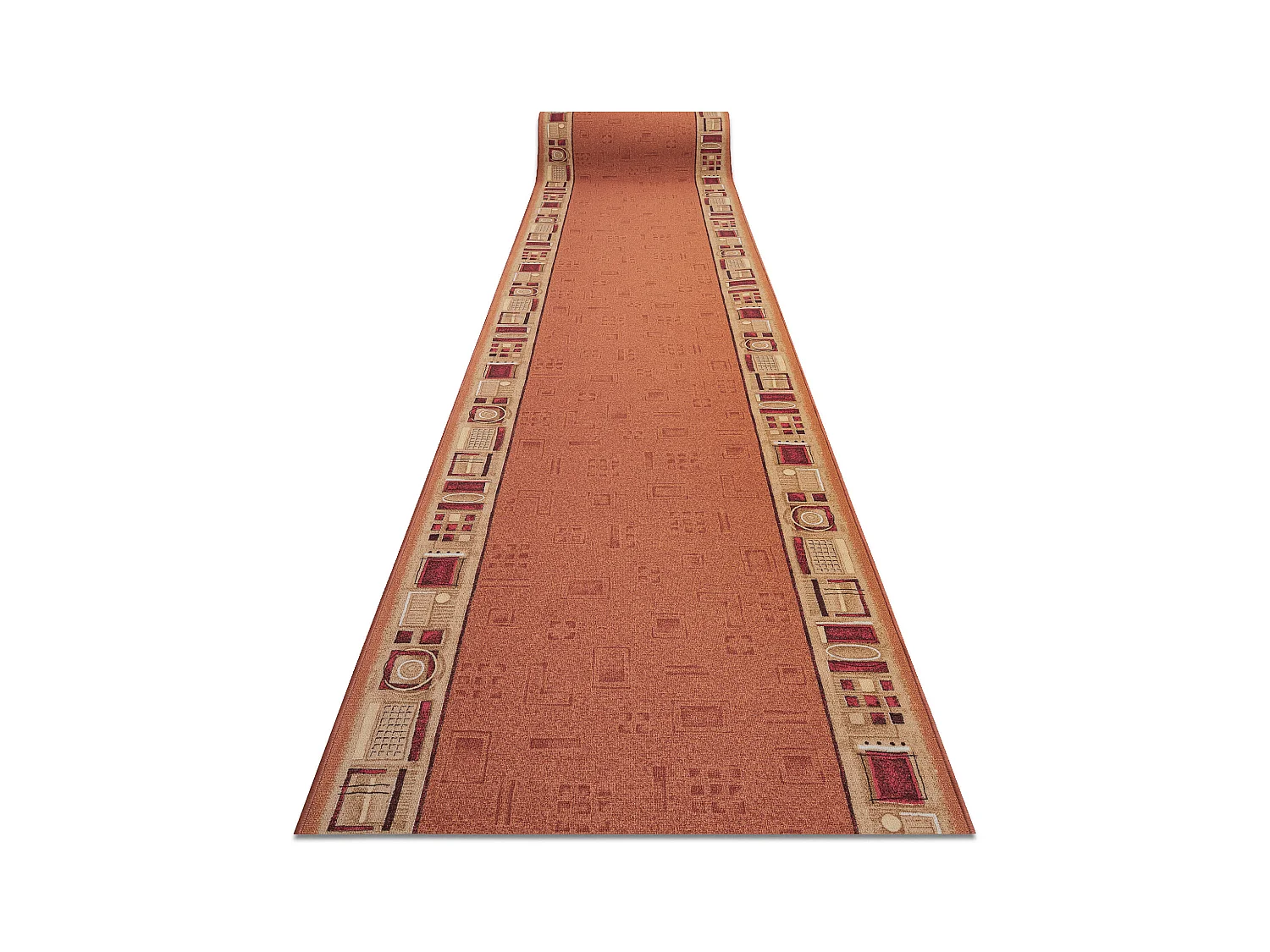 TAPIS DE COULOIR ANTIDÉRAPANT JENA roux 80x260 cm