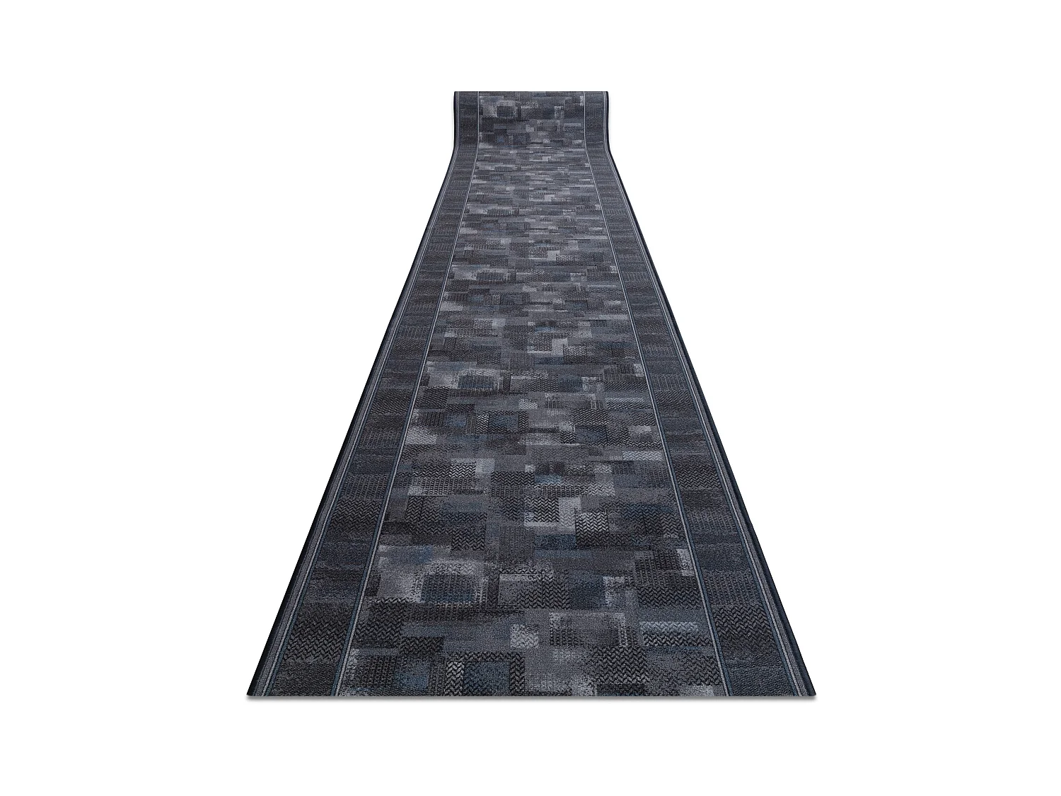 TAPIS DE COULOIR ANTIDÉRAPANT TRIBE anthracite 80x390 cm