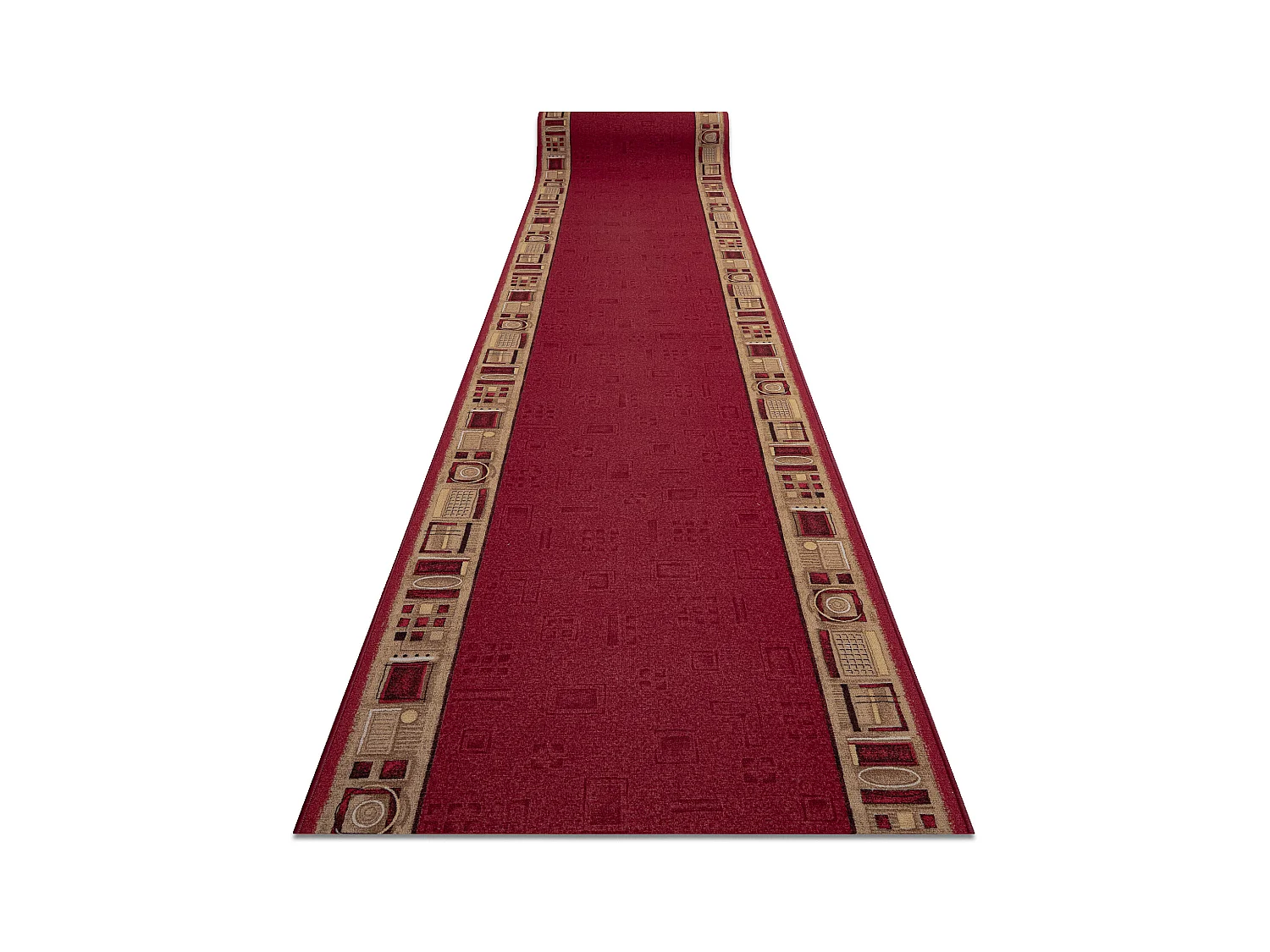 Alfombra de pasillo con refuerzo de goma JENA burdeos 100x1100 cm