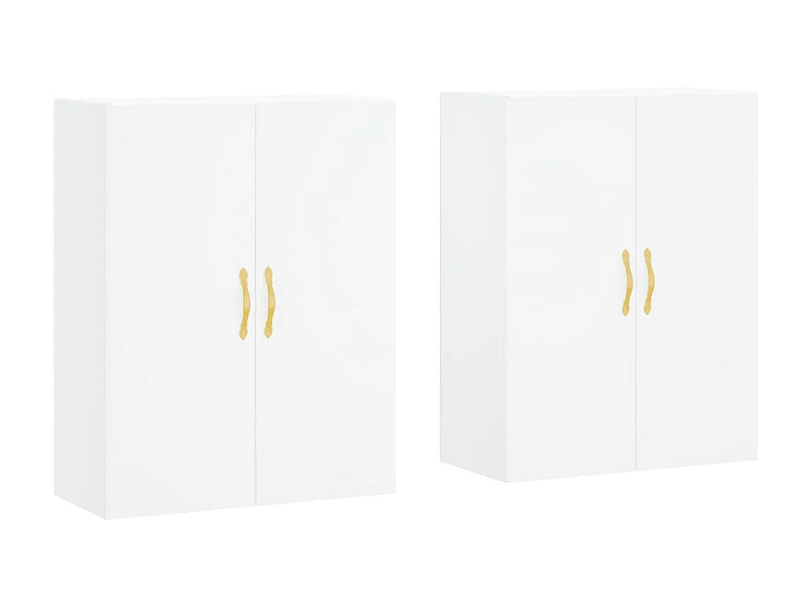 Armarios de pared 2 unidades blanco 69,5x34x90 cm ES389189