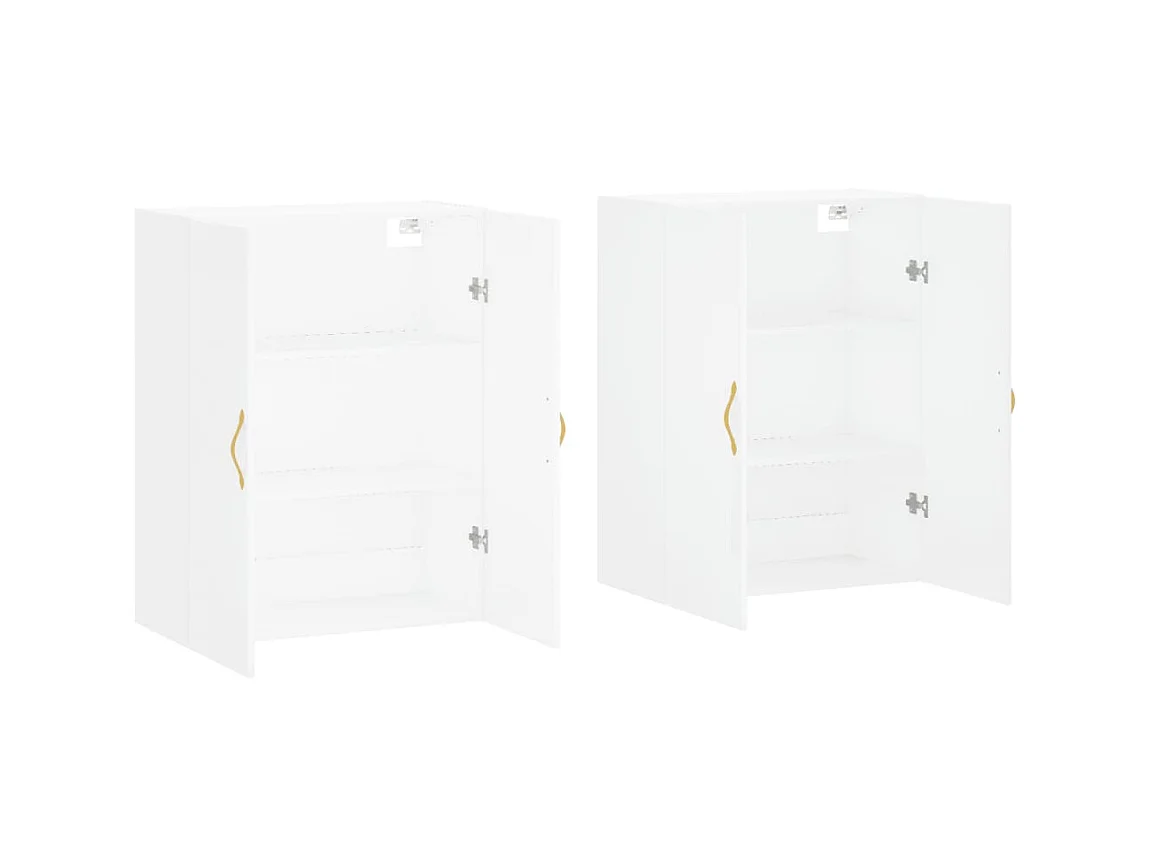 Armarios de pared 2 unidades blanco 69,5x34x90 cm ES389189